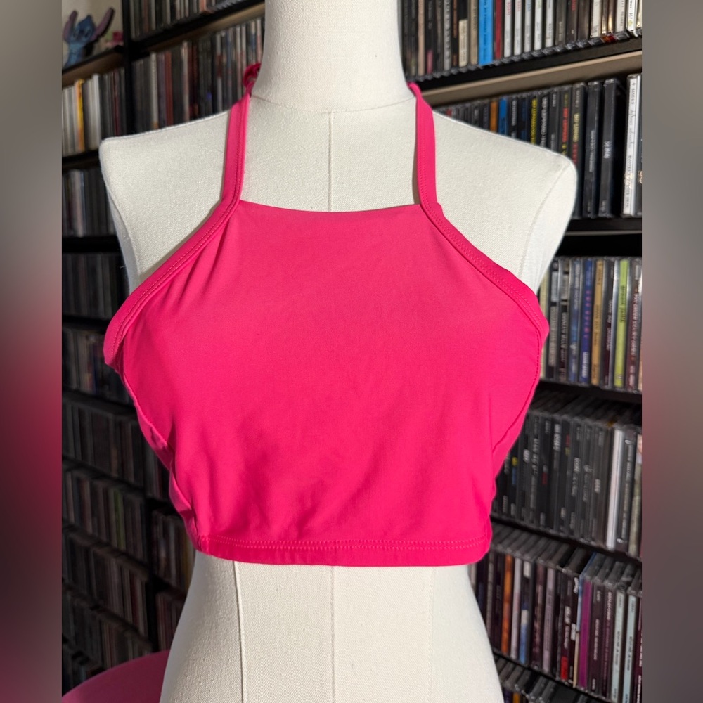 Island Love Pink Y2K Preppy Bikini Top Size M